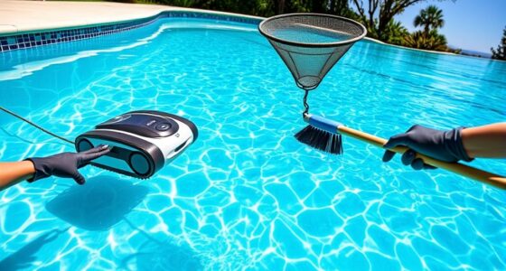 manual tasks in automated pool cleaning