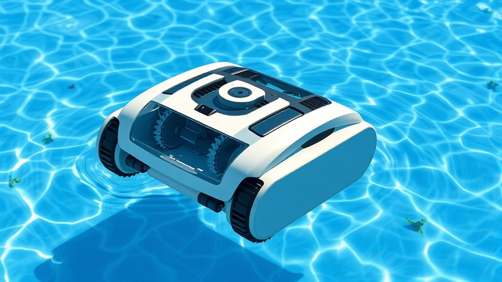 robots autonomously clean pools
