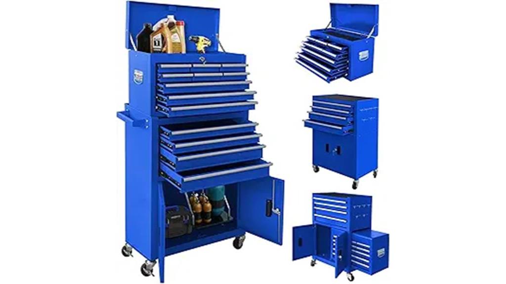 13 drawer metal storage chest