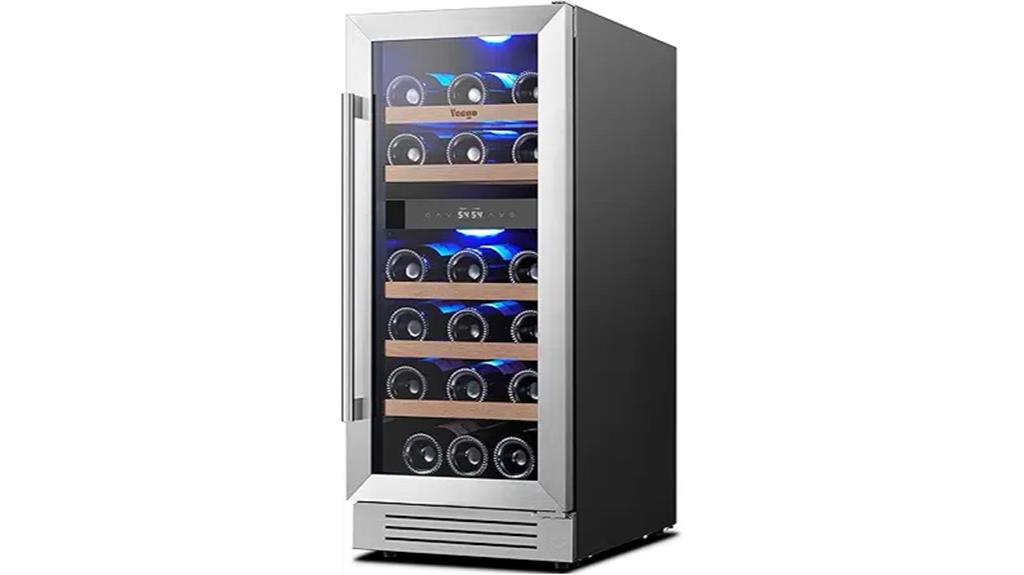 15 inch dual zone wine fridge