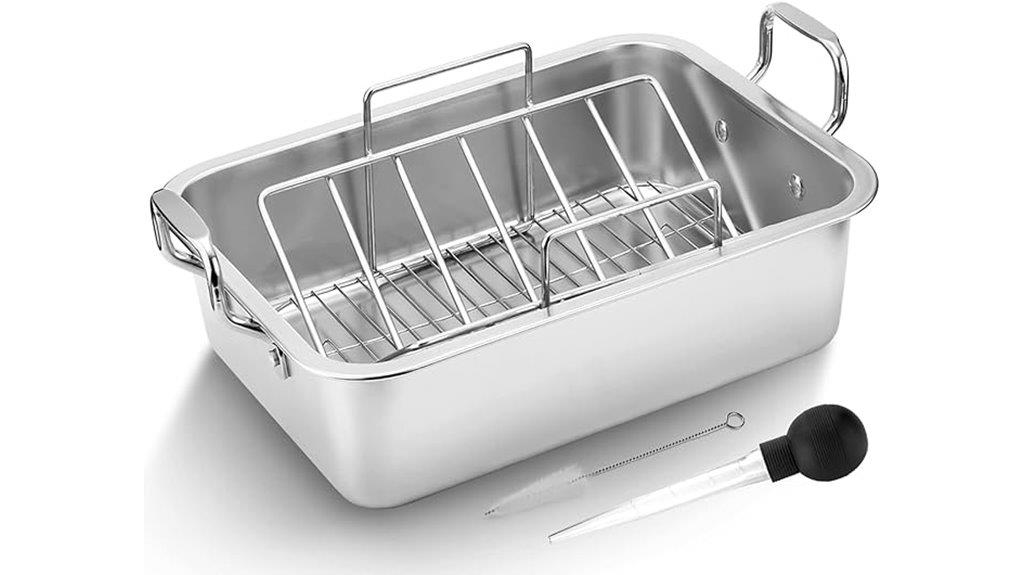 15 inch stainless roasting pan