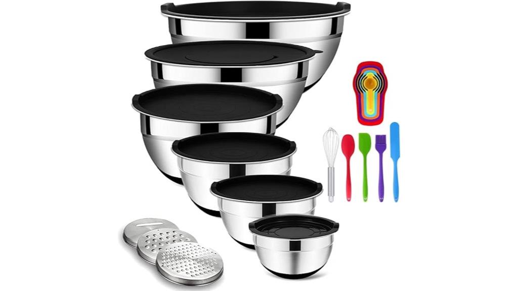 20 piece stainless steel mixing bowls