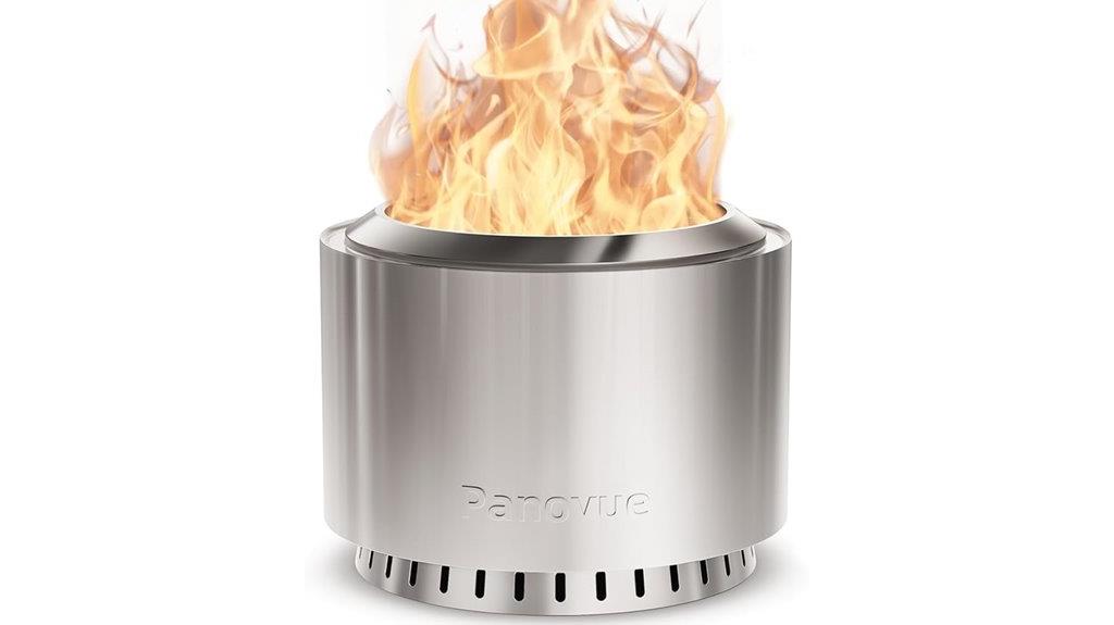 22 inch smokeless stainless firepit