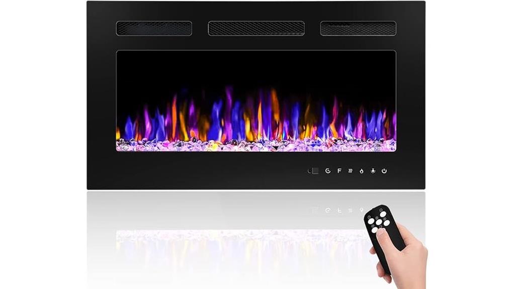 30 inch wall mounted fireplace