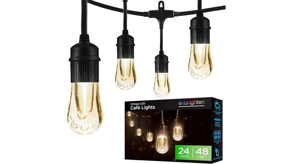 48ft warm white patio lights
