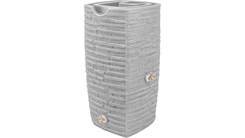 50 gallon rain barrel with brass spigots