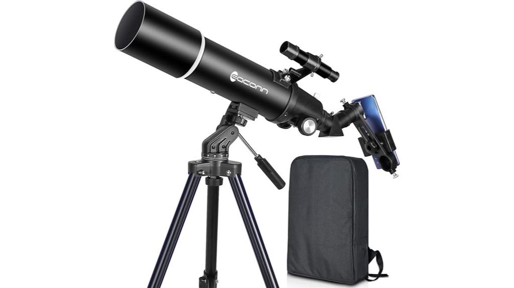 80mm refractor telescope
