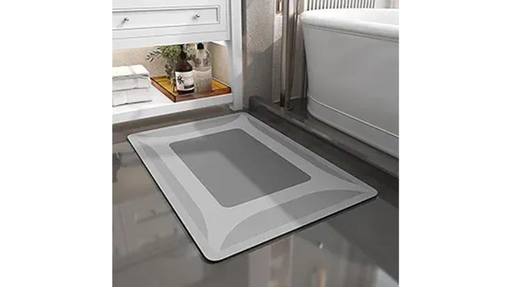 absorbent rubber bathroom rug