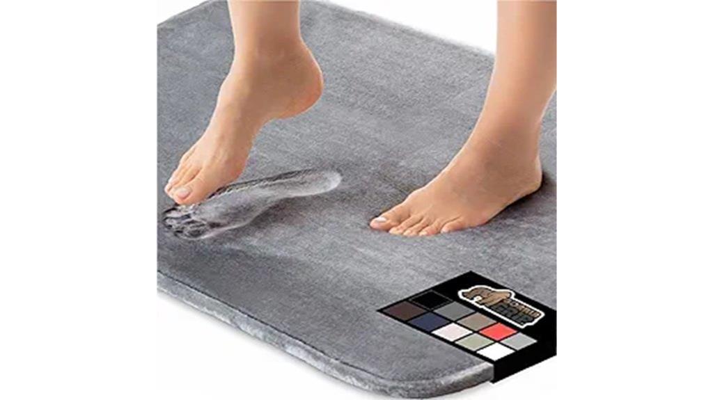 absorbent velvet bathroom mat