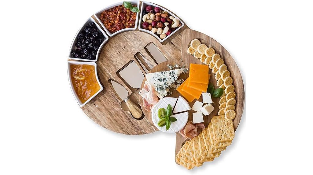 acacia cheese serving platter