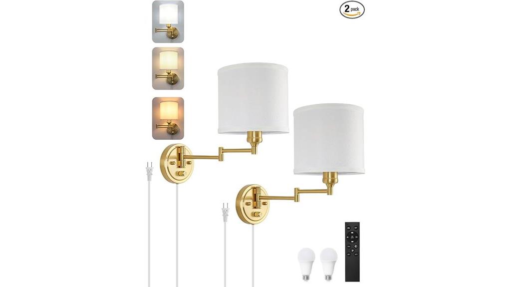 adjustable color dimming sconces