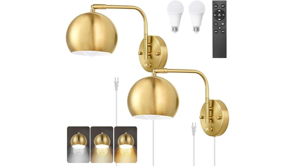 adjustable dimmable wall sconce