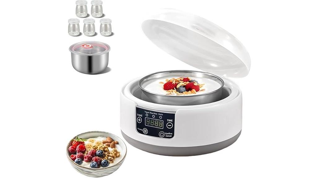 adjustable timer yogurt maker