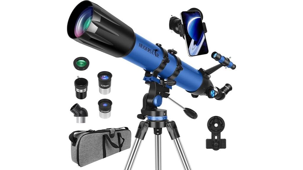 adult 90mm refractor telescope