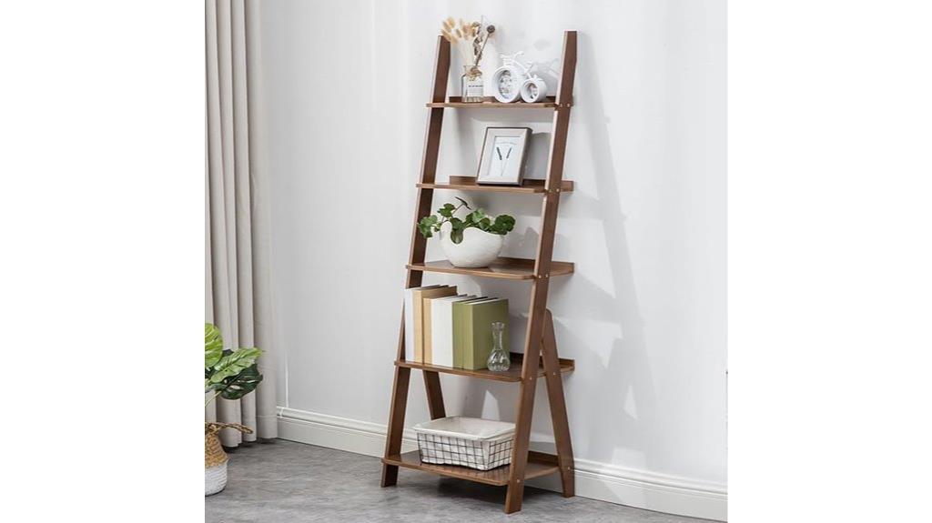 bamboo 5 tier shelf