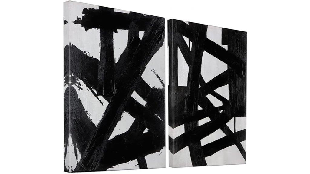black and white abstract art