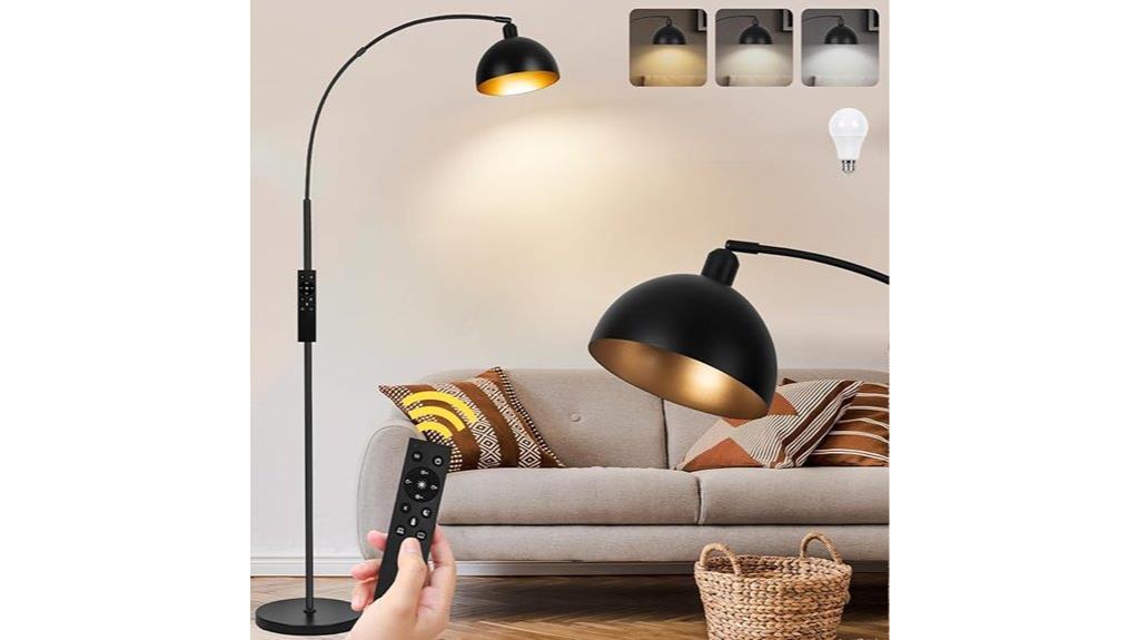 black arc floor lamp