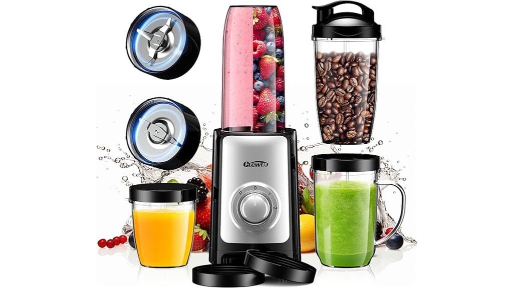 black portable smoothie blender