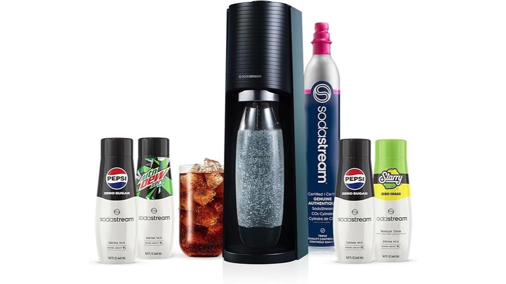 black sodastream sparkling water