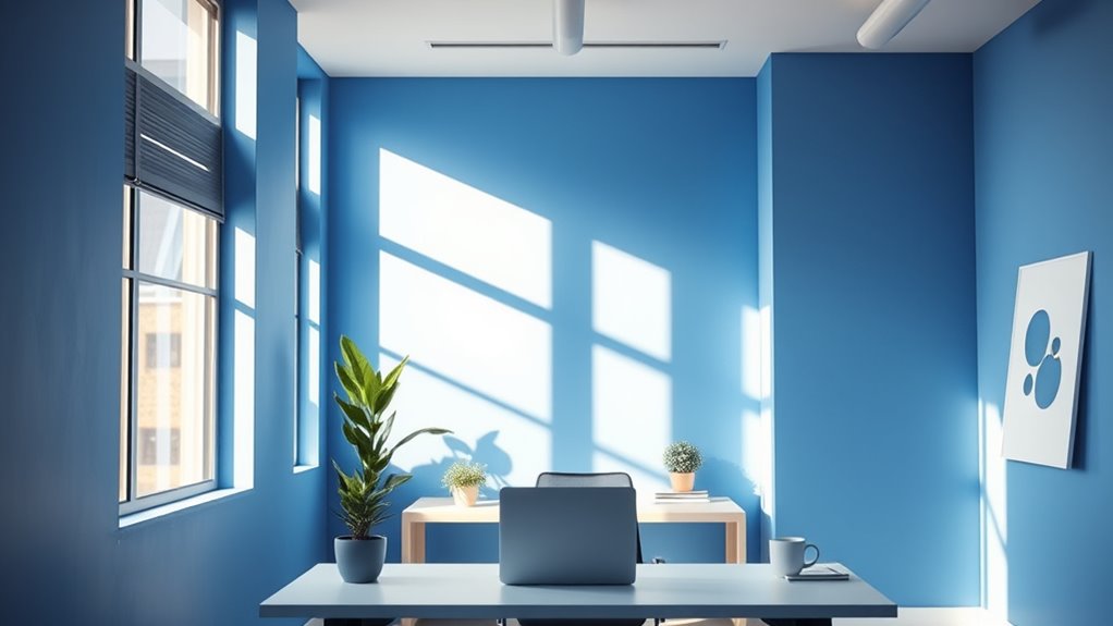 blue enhances focus and calm