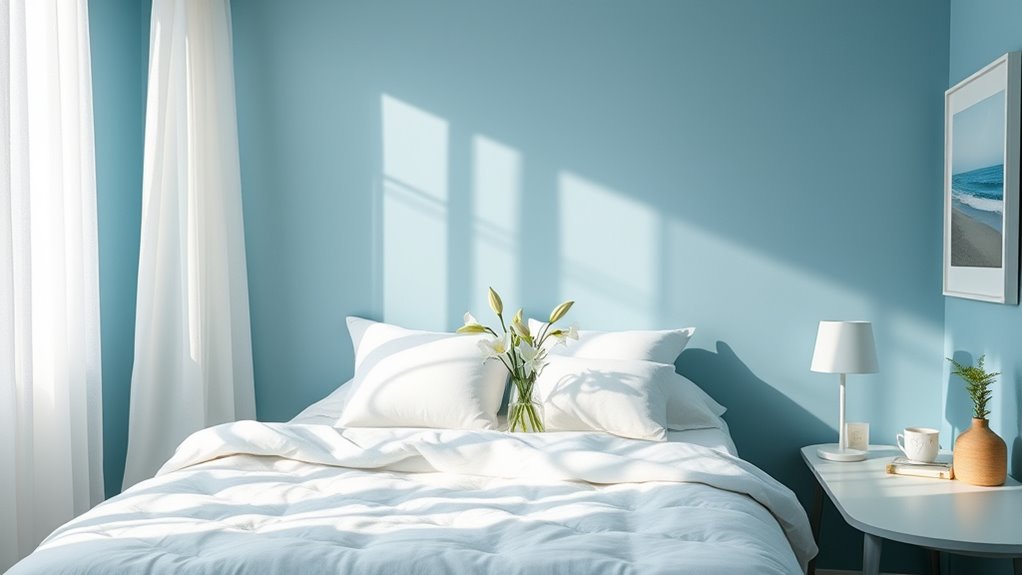 blue promotes peaceful relaxation