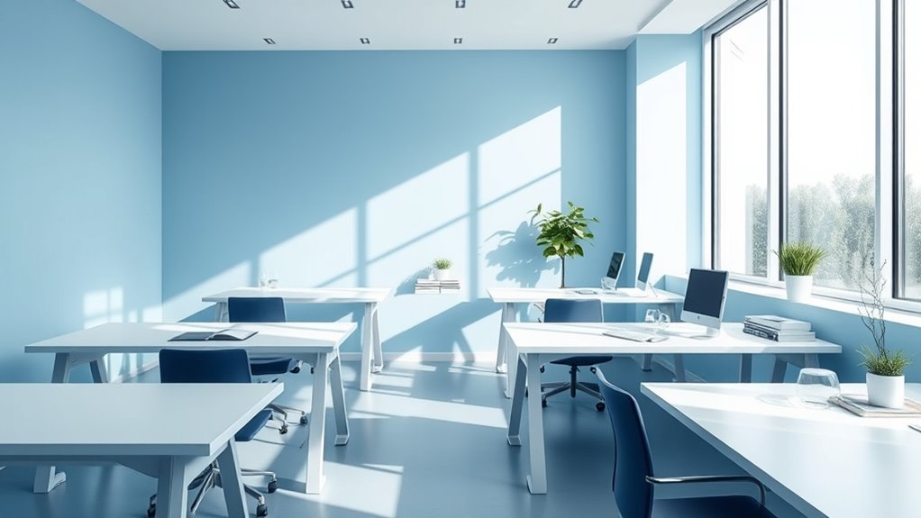 blue shades influence focus