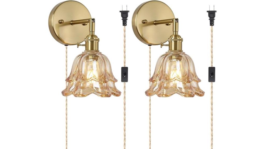 brass vintage adjustable sconces
