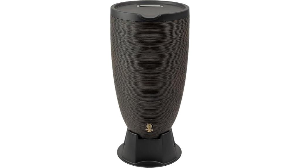 bronze rain barrel stand