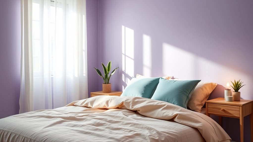 calm balanced bedroom color