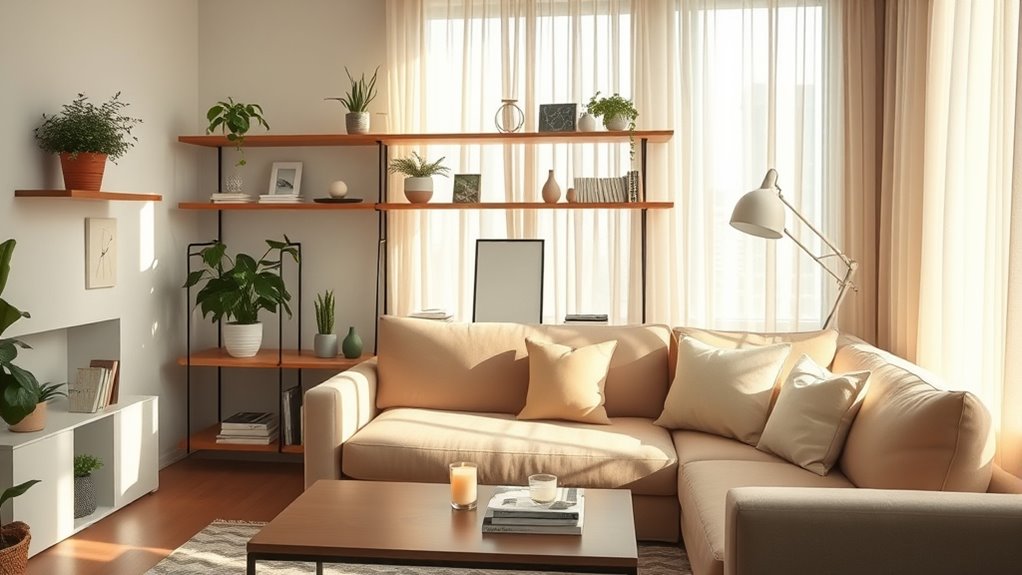 calm organized soothing space