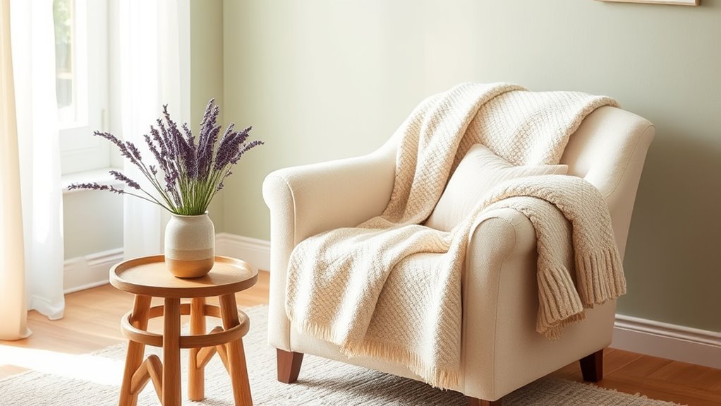 calming colors and textures