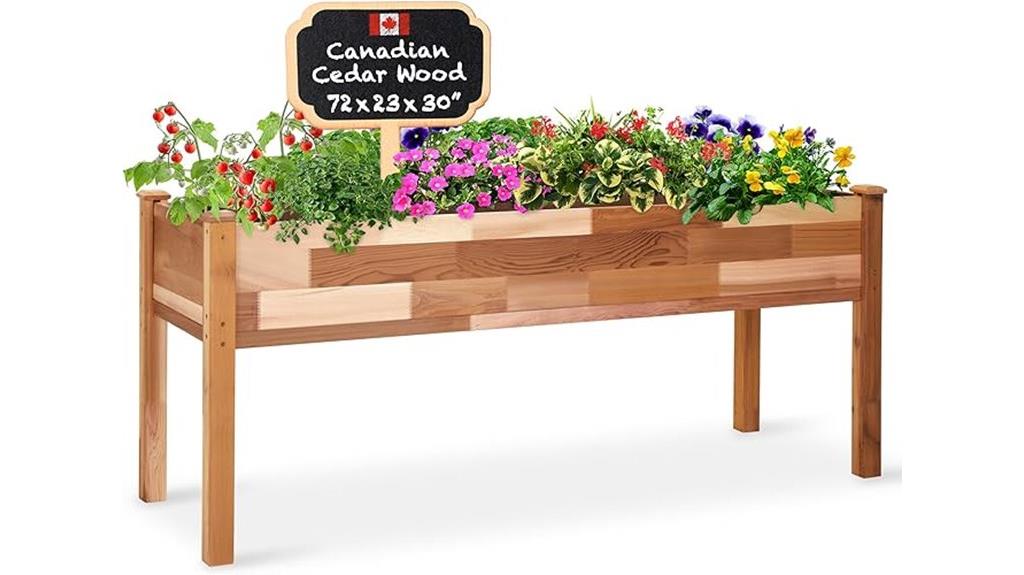 canadian cedar garden bed