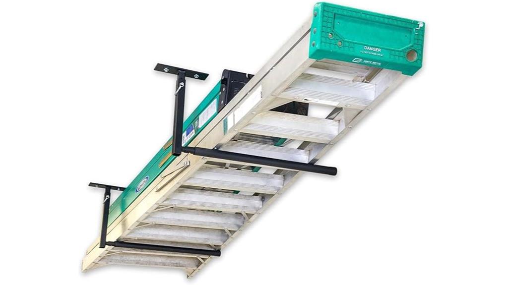 ceiling ladder storage rack
