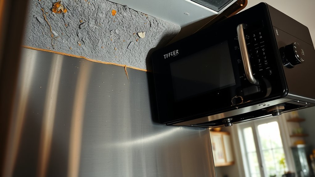 clean beneath appliances regularly