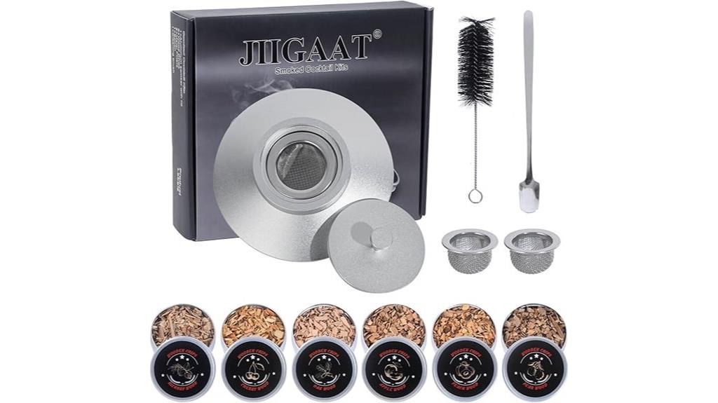 cocktail smoker kit includes six flavors