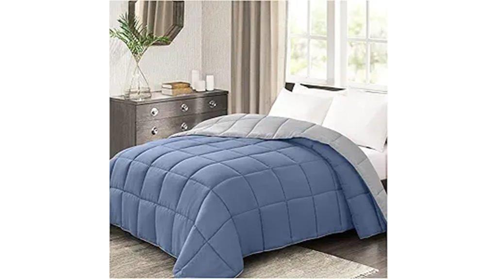 comfortable blue queen duvet