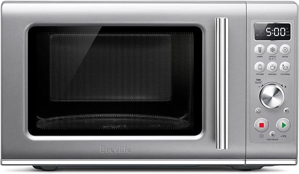 compact soft close microwave