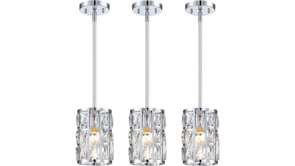 contemporary crystal pendant set