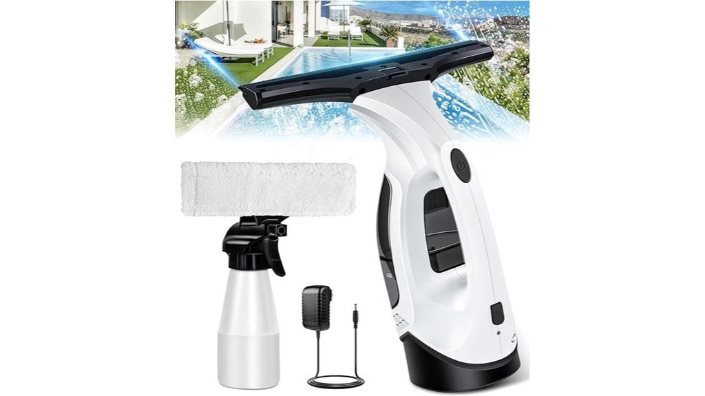 cordless glass cleaning device