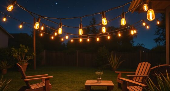 cozy backyard outdoor lighting