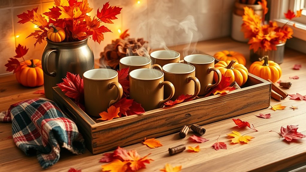 cozy fall coffee station