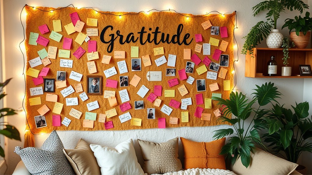 create gratitude wall decor