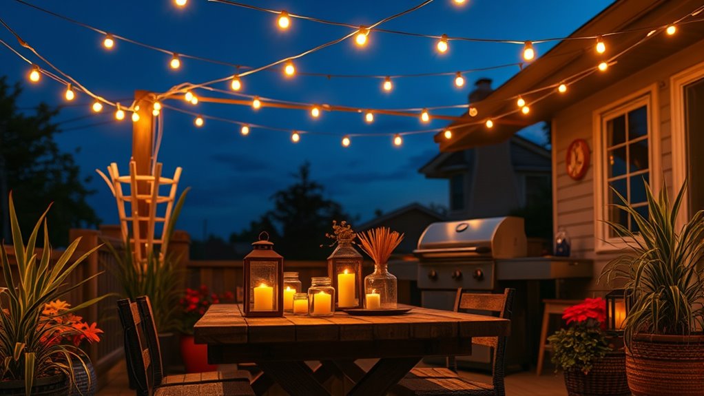 create inviting illuminated outdoor space