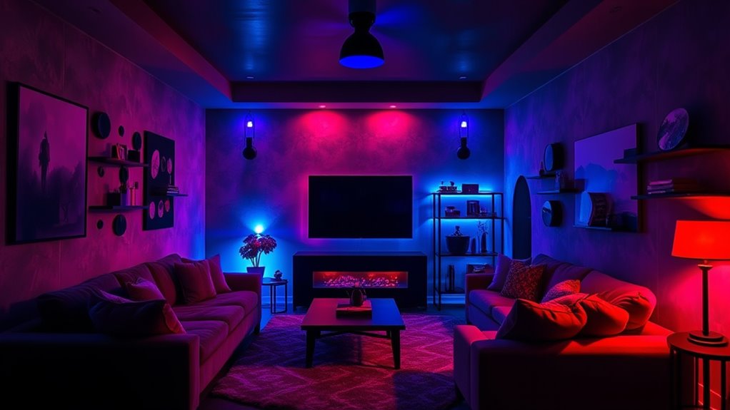 create mood with colored bulbs