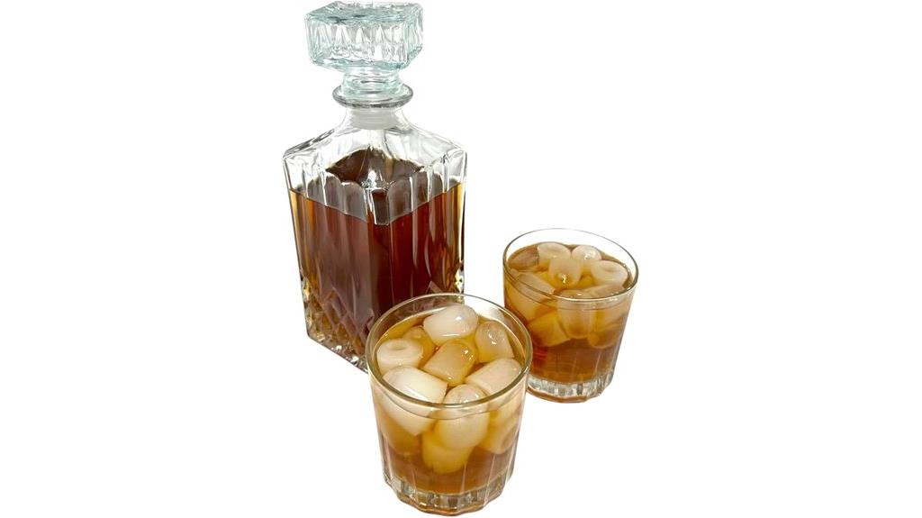 crystal whiskey decanter set
