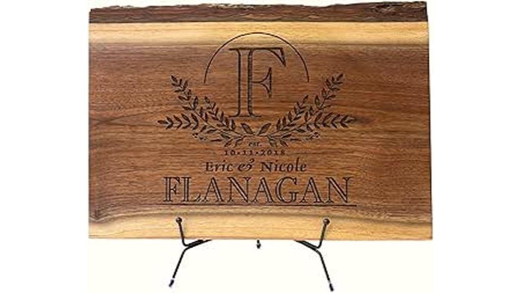 custom wedding walnut board