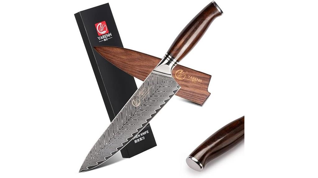 damascus chef knife 8
