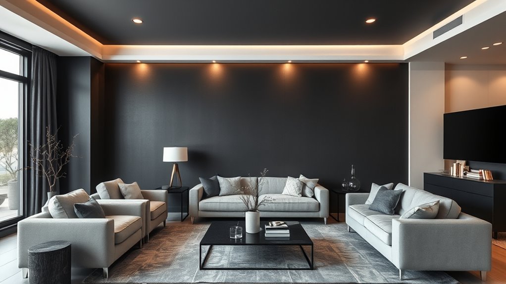 darker walls create depth