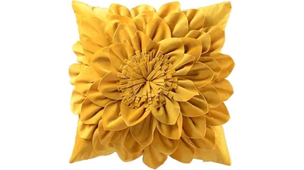 decorative 3d flower pillow
