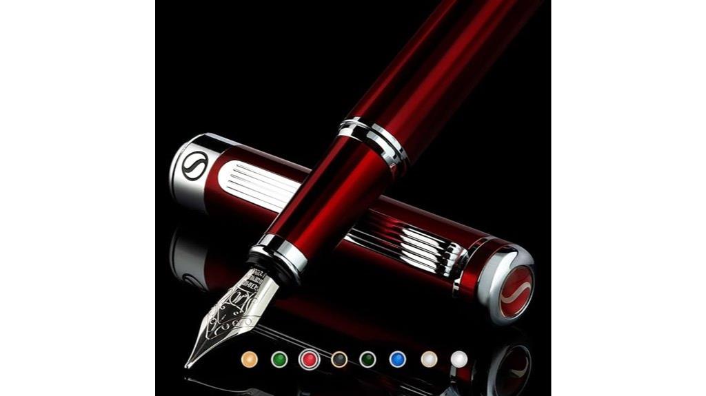 deep crimson fountain pen